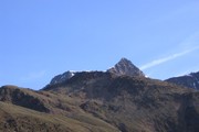 A völgyből jól látszik a Wildspitze csúcsa